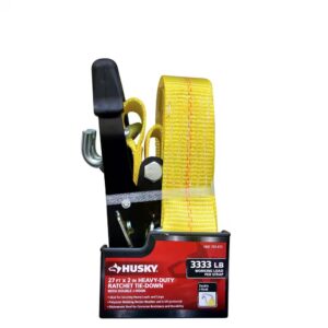 AUCT 23180 - 27 ft. x 2 in. Heavy-Duty Ratchet Tie-Down Strap with J Hook