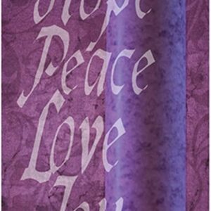 AUCT 24760 - $73 Christian Brands Celebration Banner Jacquard "Hope Peace and Love" Church Banner, 2'