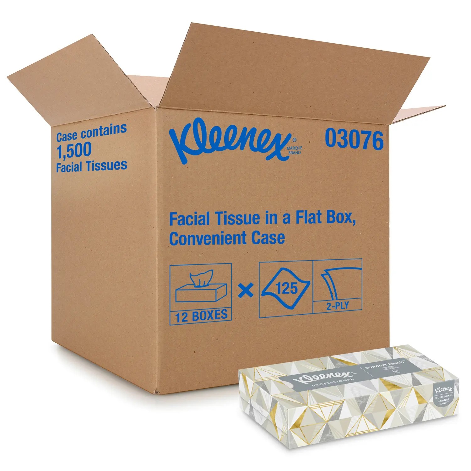 AUCT 24783 - Kleenex Professional 125 ct Facial Tissue