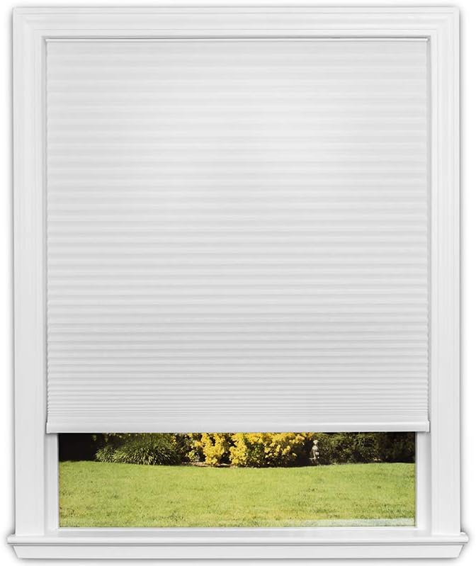 AUCT 23159 - Redi Shade No Tools Easy Lift Cordless Light Filtering White Fabric Shade