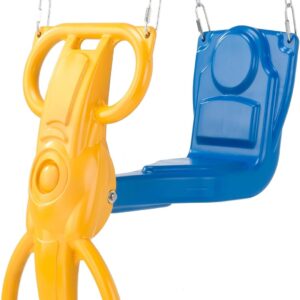 AUCT 24752 - $68 Swing-N-Slide Wind Rider Glider Swing, No Swing Hangers Yellow/Blue, 72" H x 14" W x 2