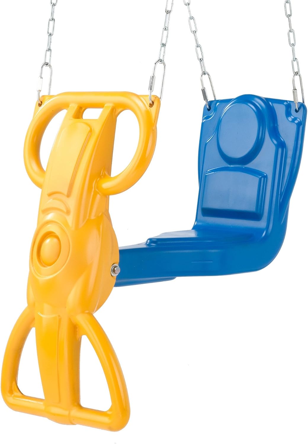 AUCT 24752 - $68 Swing-N-Slide Wind Rider Glider Swing, No Swing Hangers Yellow/Blue, 72" H x 14" W x 2