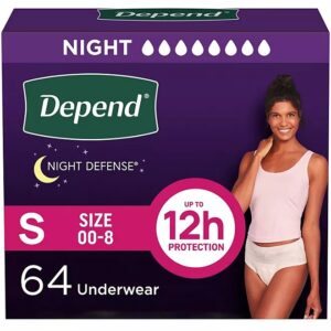 AUCT 24865 - $56 Depend Night Defense Adult Incontinence Underwear for Women - Choose Your Size