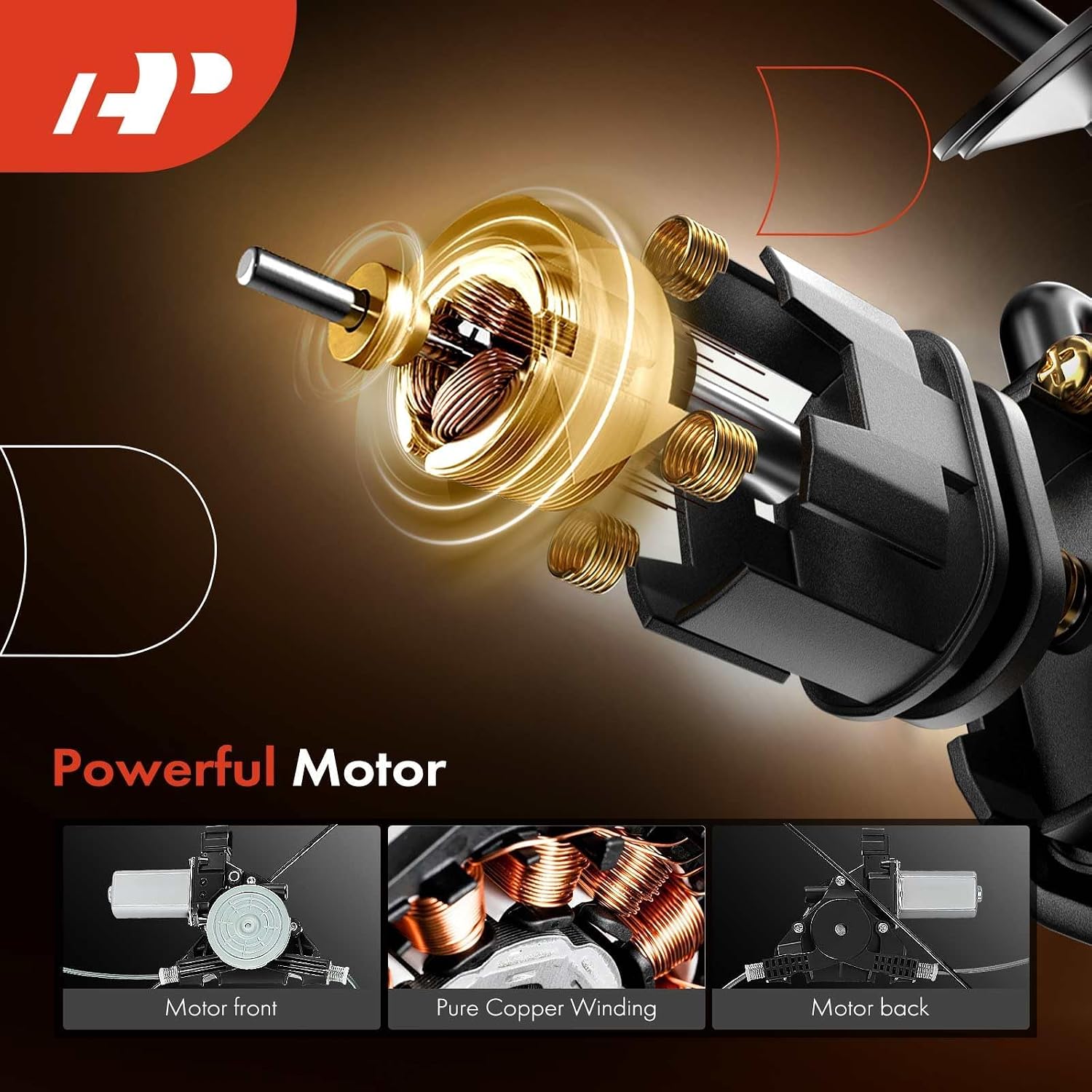 AUCT 22985 - $58 A-Premium Front Driver Side Power Window Regulator with Motor (6-pin) - Image 4