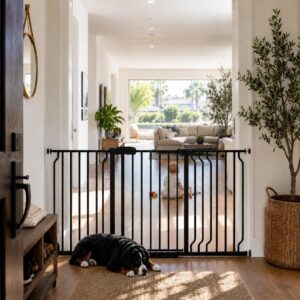 AUCT 22834 - $160 Extra Wide Baby Gate, Fits 52.7 62.2 in Openings, Sturdy & No Drill