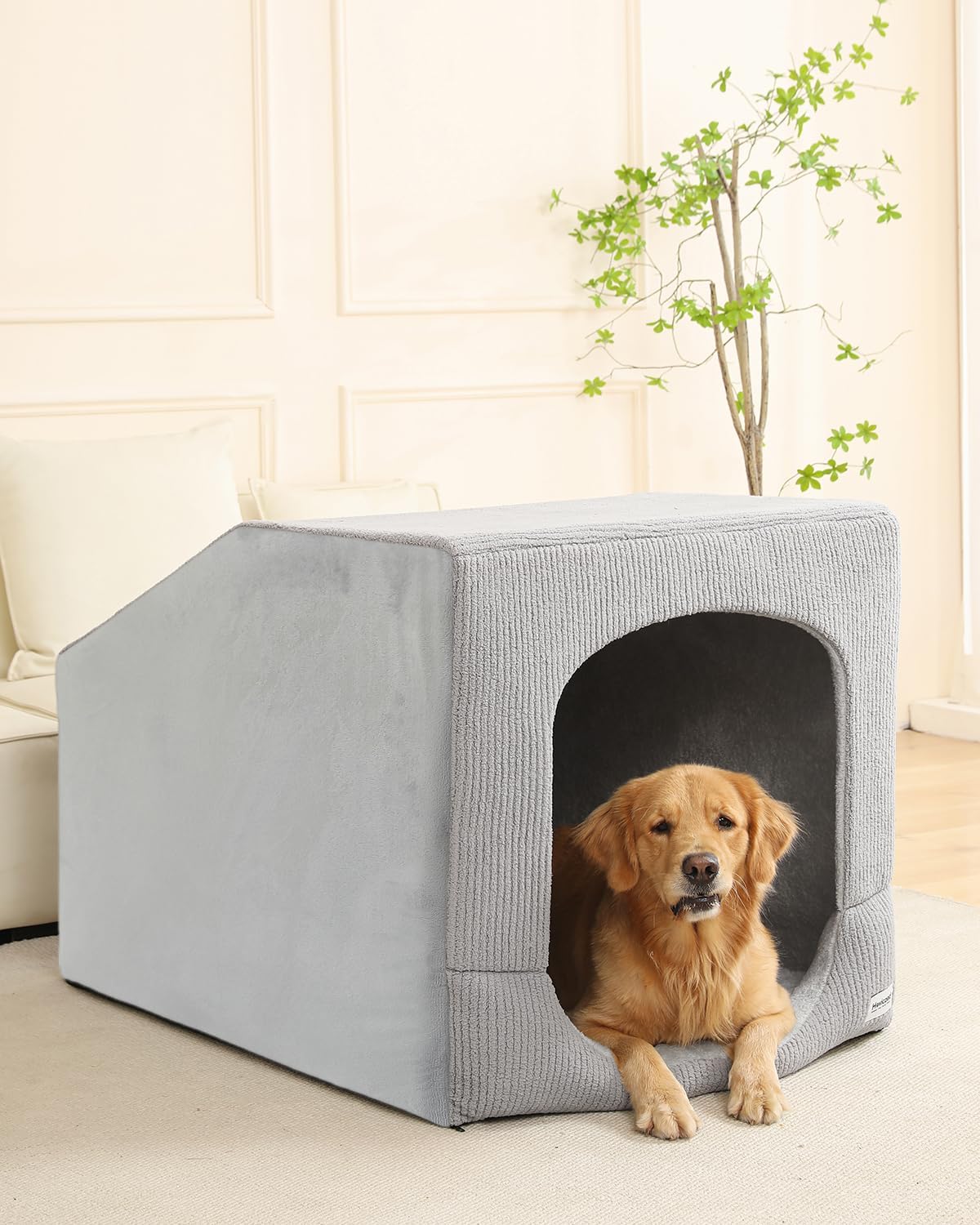 AUCT 22974 - $69 Hovicaed Indoor Dog House Extra Large Sized Dog Tent with Cave Bed 42x30ins