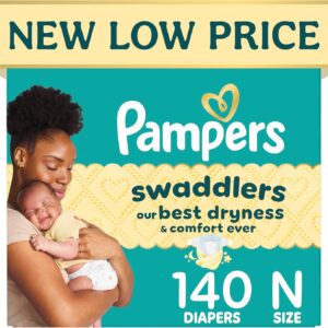 AUCT 23167 - Swaddlers Newborn Diapers, Size Newborn (up to 10 lbs), 140 Count, Fragrance Free, Hypoall