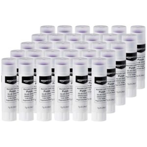 AUCT 22695 - Amazon Basics Purple Washable School Glue Sticks for Classroom Supplies and Crafting, Drie