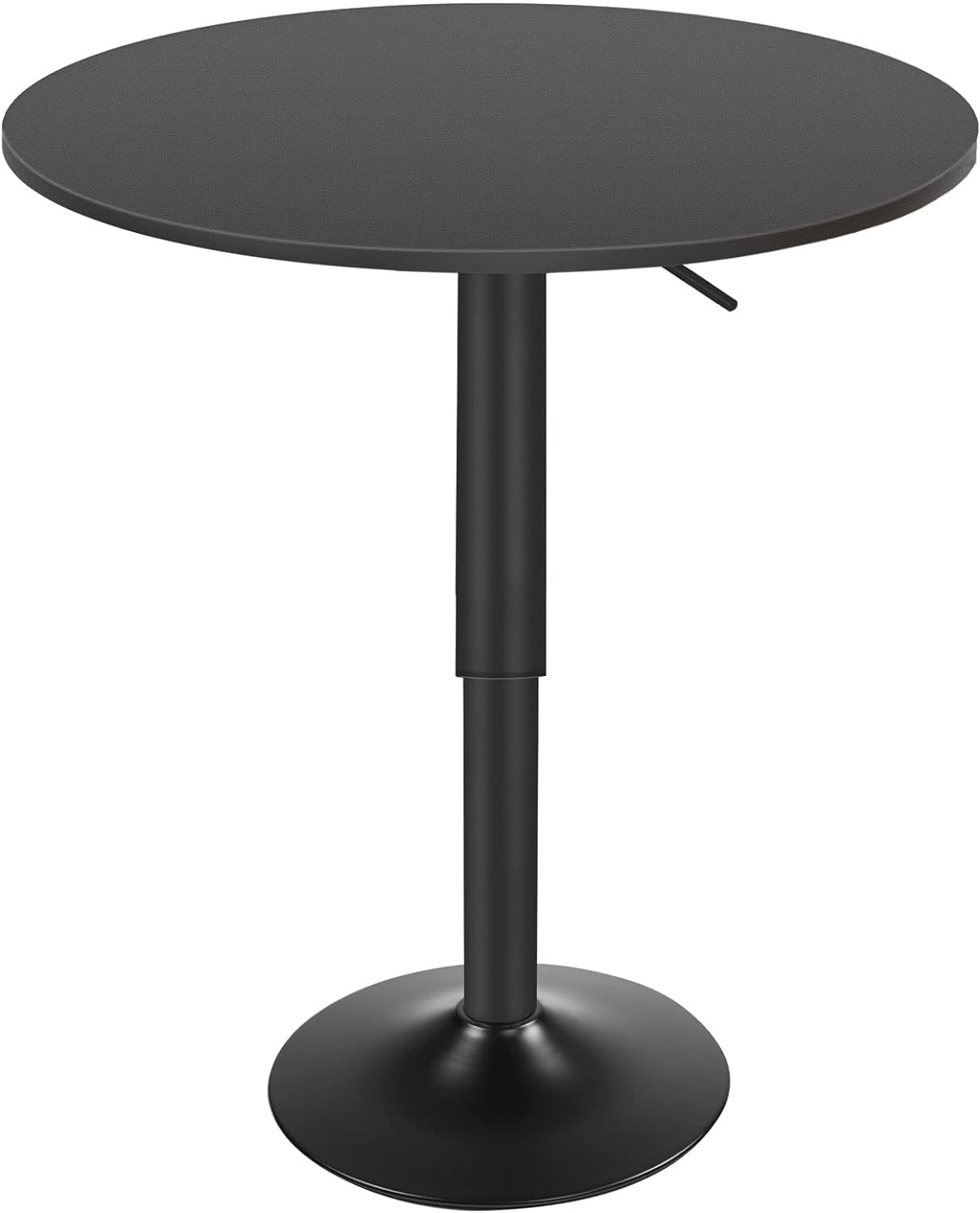 AUCT 23285 - $73 HOOBRO Bar Table, Height-Adjustable Round Pub Table 27-35.4 Inches, Cocktail Table wit