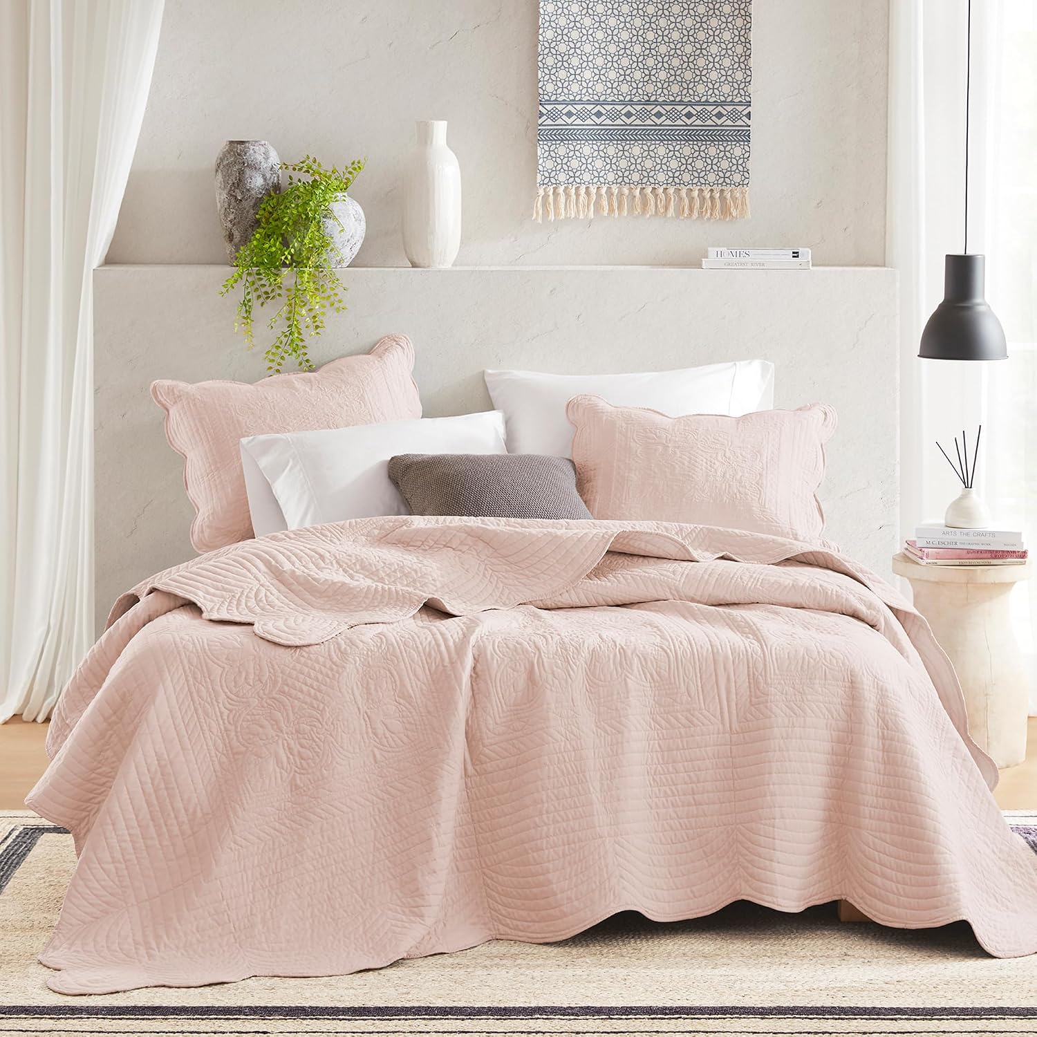 AUCT 23161 - $98 Madison Park Cottage Cotton Coverlet Set, 3-Piece King/Cal King Quilt Set