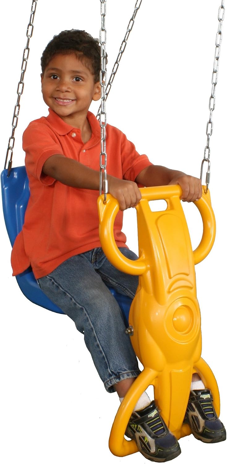 AUCT 24752 - $68 Swing-N-Slide Wind Rider Glider Swing, No Swing Hangers Yellow/Blue, 72" H x 14" W x 2 - Image 3