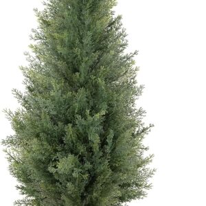 AUCT 23007 - Bellacat 3ft UV Resistant Artificial Topiary Trees Outdoor, 35in Faux Cedar Tree with Full
