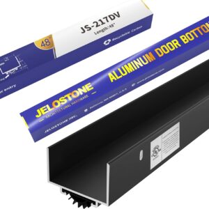 AUCT 23001 - $55 48" U-Shaped Aluminum Door Bottom Shoes(Matte Black) - Fire Rated - 1-3/4"W x 1-1/8"H