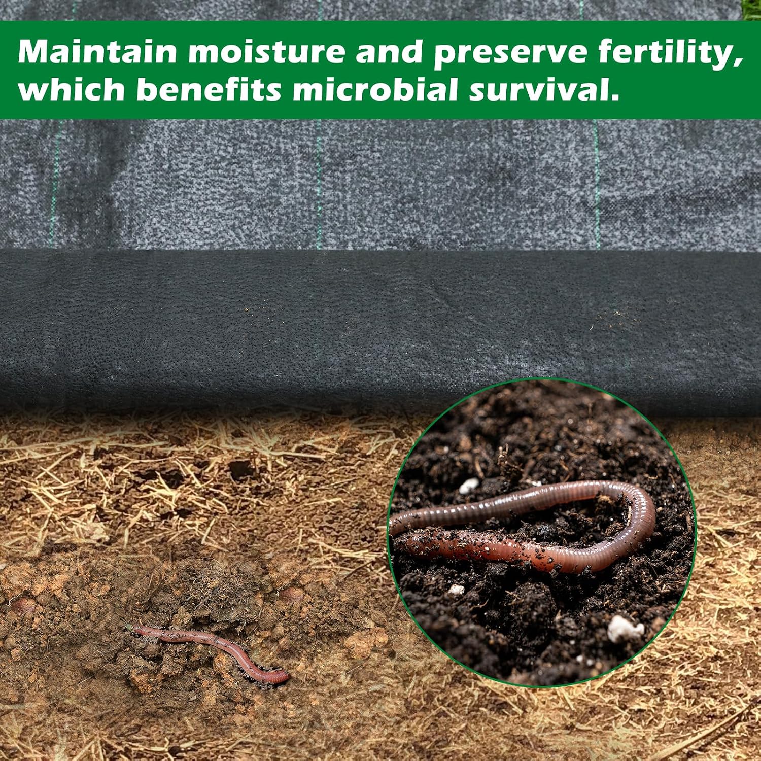 AUCT 22810 - $60 WAENLIR 5.8oz 4ft x100ft Heavy Duty Weed Barrier Landscape Fabric, Woven Geotextile Ga - Image 4