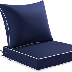 AUCT 23172 - MIULEE Navy Outdoor Seat Cushion 24x24 Inch Waterproof Cushion