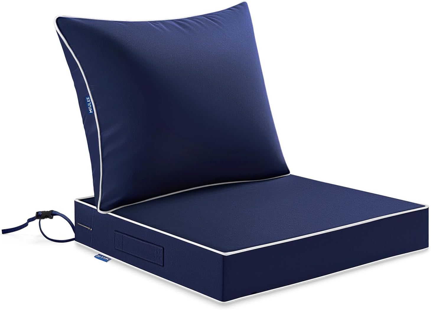 AUCT 23172 - MIULEE Navy Outdoor Seat Cushion 24x24 Inch Waterproof Cushion