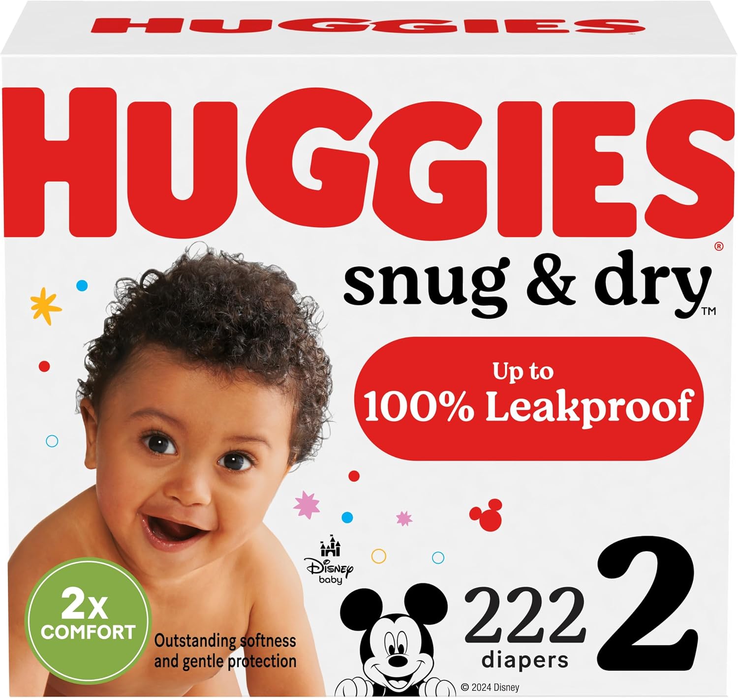 AUCT 23148 - $82 Huggies Size 2 Diapers, Snug & Dry Baby Diapers, Size 2 (12-18 lbs), 222 Count