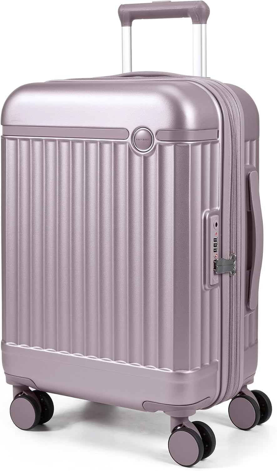 AUCT 23302 - $110 BAGSMART Carry On Luggage 22x14x9 Airline Approved with Spinner Wheels, Travel TSA Ap