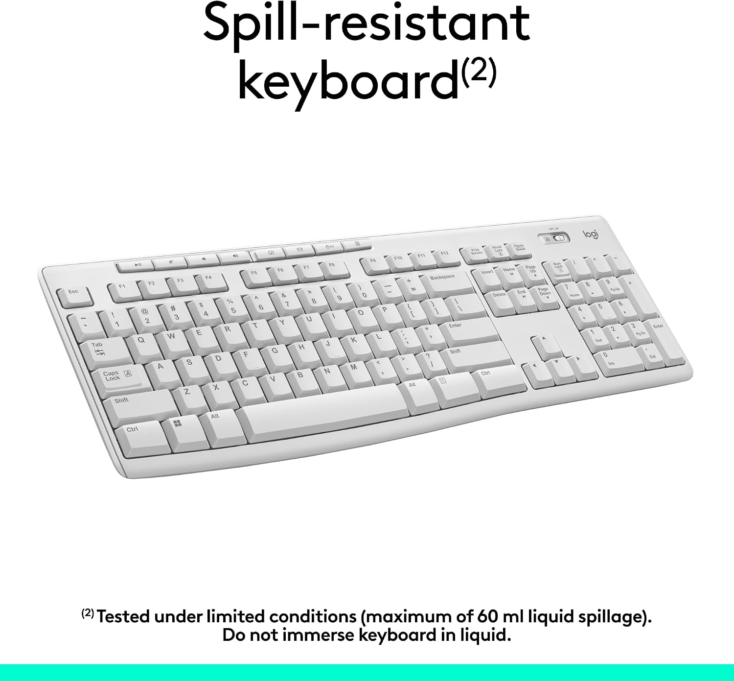 AUCT 23166 - Logitech MK270 Full Size Wireless Keyboard and Mouse Combo - Off White - Image 4