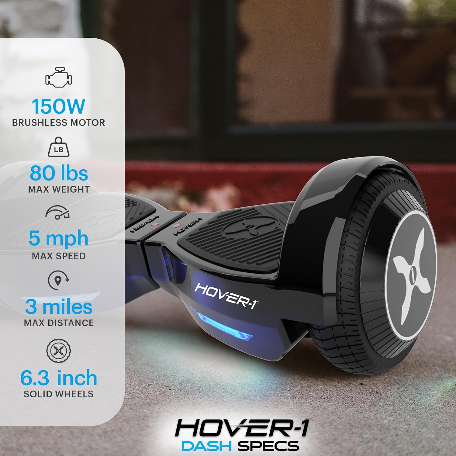 AUCT 24918 - $165 Hover-1 Dash Self Balancing Scooter with 5 mph Max Speed, Dual 75W Motors, 6.3" Tires - Image 2