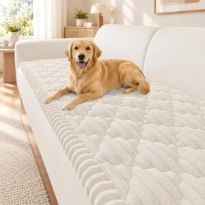 AUCT 24888 - Smiry Couch Cover for Dogs Washable, Non Slip Fuzzy Pet Sofa Protector