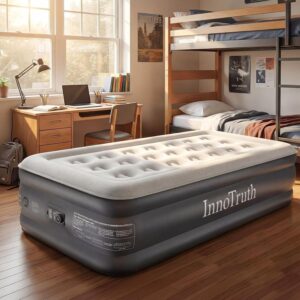 AUCT 23074 - $60 InnoTruth Twin Air Mattress with Built in Pump, Famiy Choice Award Winner, Inflatable
