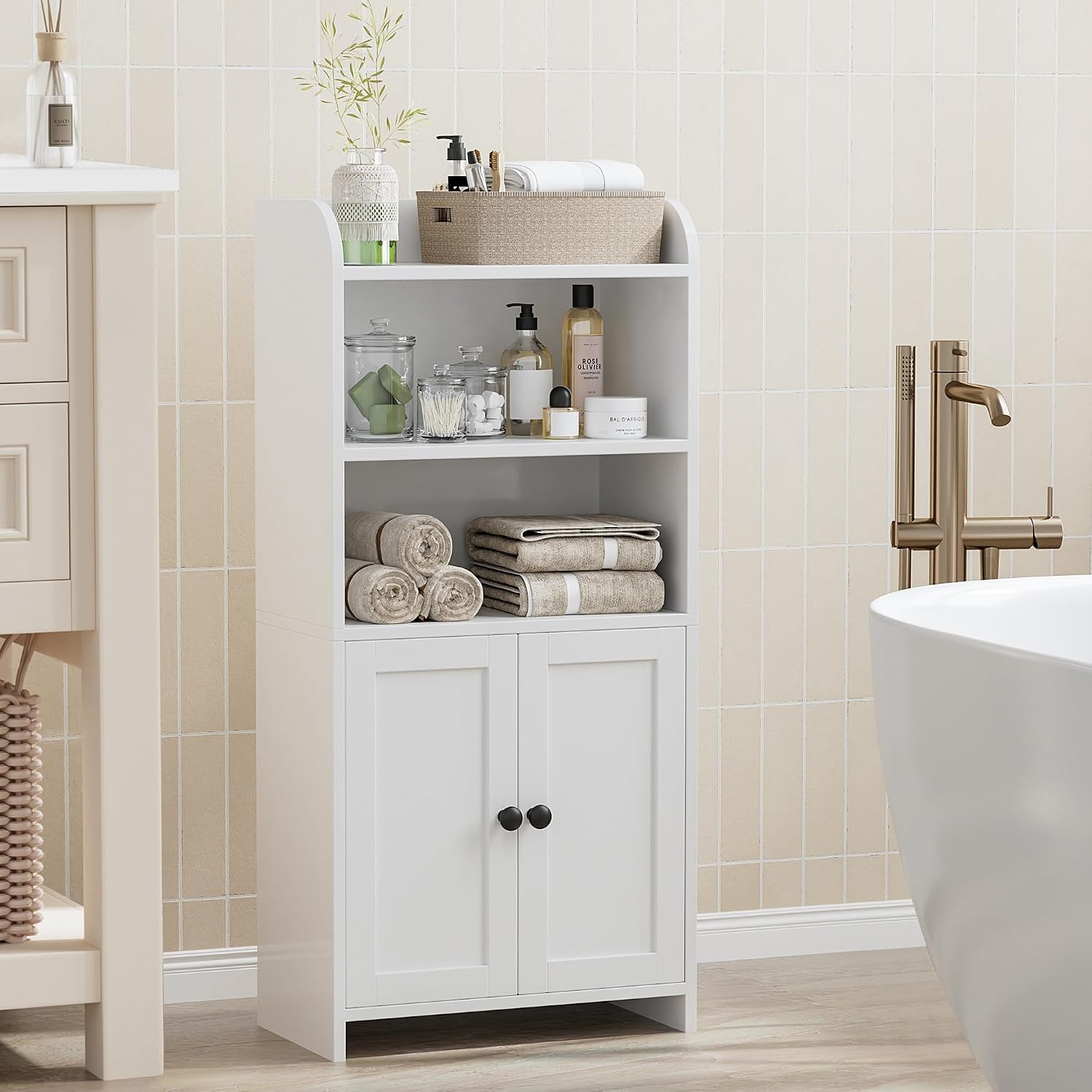 AUCT 24977 - $53 Small Bathroom Storage Cabinet, Toilet Paper Storage Cabinet - Image 3