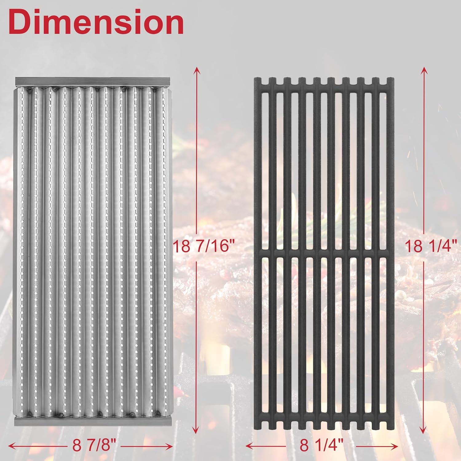 AUCT 24951 - 18 7/16" Grill Emitter Plates Replacement for Charbroil TRU-Infrared 463241314 463257110 4 - Image 2