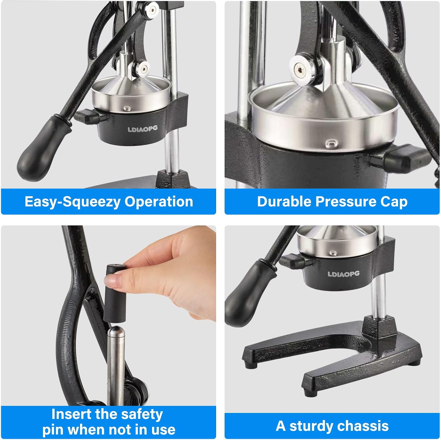 AUCT 24973 - $65 Cast Iron manual juicer, Hand Citrus juicer press, Orange Lemon Squeezer,Heavy Duty Ma - Image 4