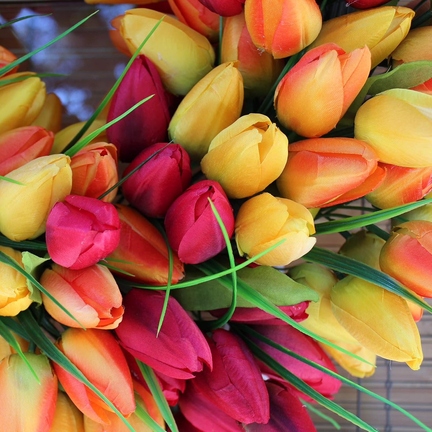 AUCT 24094 - The Wreath Depot Blush Tulip Front Door Wreath 19 Inch, Gorgeous Full Spring Door Wreath D - Image 4