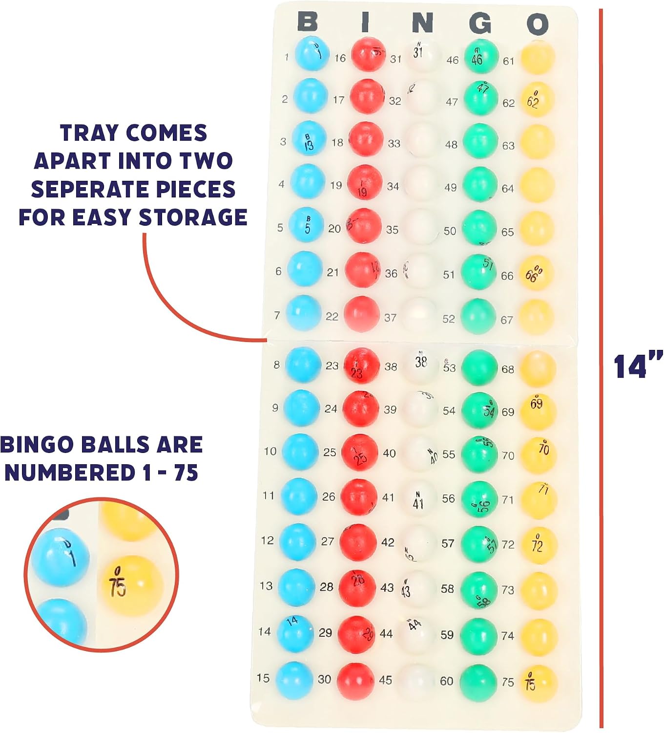 AUCT 22748 - Deluxe Bingo Game Set, Metal Cage, 18 Cards,150 Chips, 75 Balls - Image 4