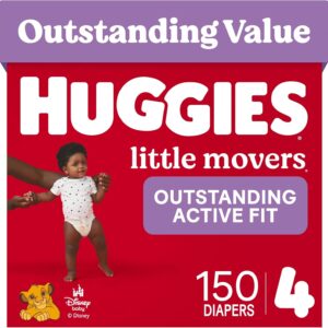 AUCT 23178 - $59 Huggies Little Movers Diapers Size 4, 150 Count (6 Packs of 25)
