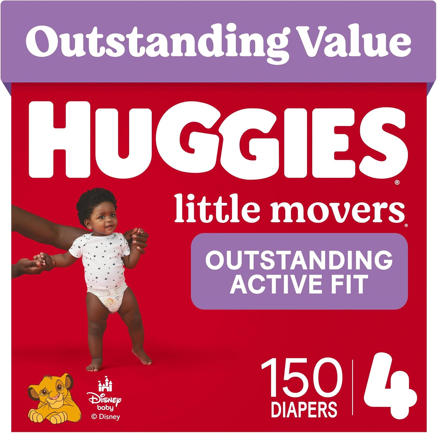 AUCT 23178 - $59 Huggies Little Movers Diapers Size 4, 150 Count (6 Packs of 25)