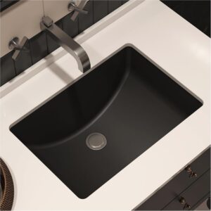 AUCT 24093 - $79 MEJE #202F -21" Undermount Rectangle Bathroom Sink, Porcelain Ceramic Vanity Undermoun