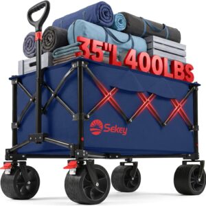 AUCT 22905 - $80 Sekey 250L Beach Wagon, 400 lb Capacity, Foldable, All-Terrain Wheels