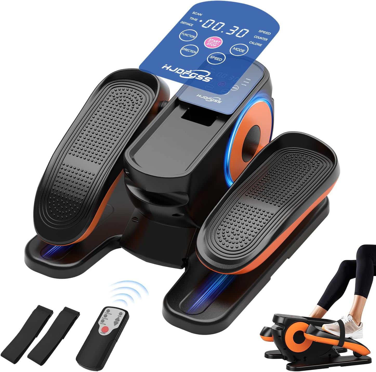 AUCT 23131 - $100 Under Desk Elliptical Machine, Ellipse Leg Exerciser as Seen on Tv for Seniors Adults