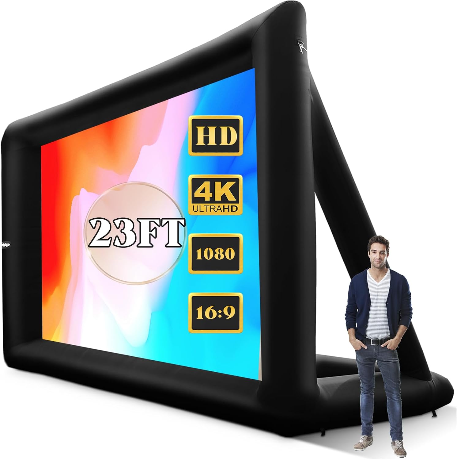 AUCT 24843 - $220 23FT Inflatable Projector Movie Screen for Outdoor Projection
