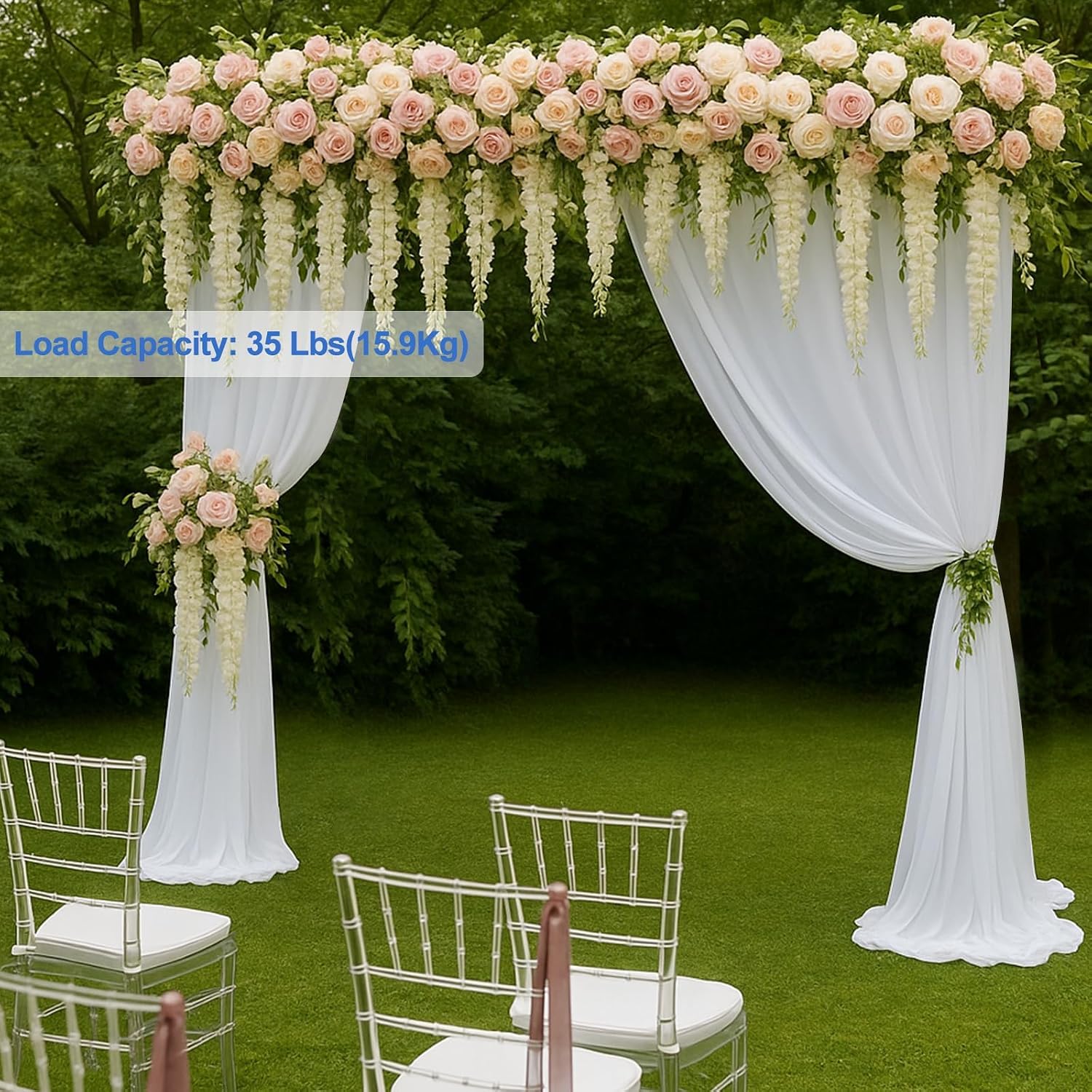 AUCT 23283 - $103 EMART 12x10Ft Heavy Duty Backdrop Stand, Adjustable Banner Stand for Photo - Image 3
