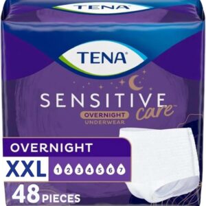 AUCT 24870 - $82 TENA Sensitive Care Overnight Incontinence Underwear Women XXL 47-66in,48ct
