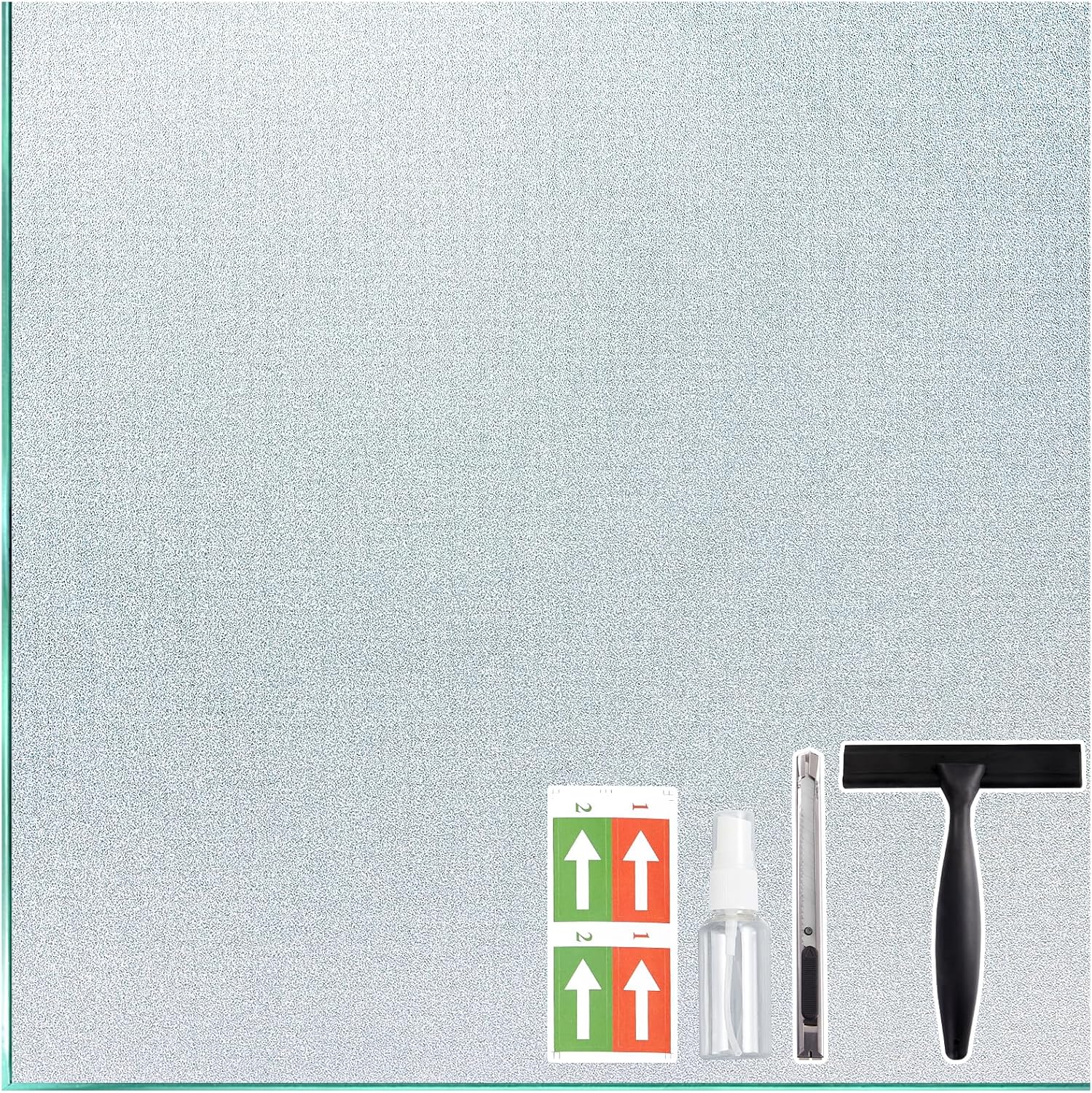 AUCT 24255 - Coavas Frosted Glass Window Privacy Film, Static Cling, 23.6" x 118.1"