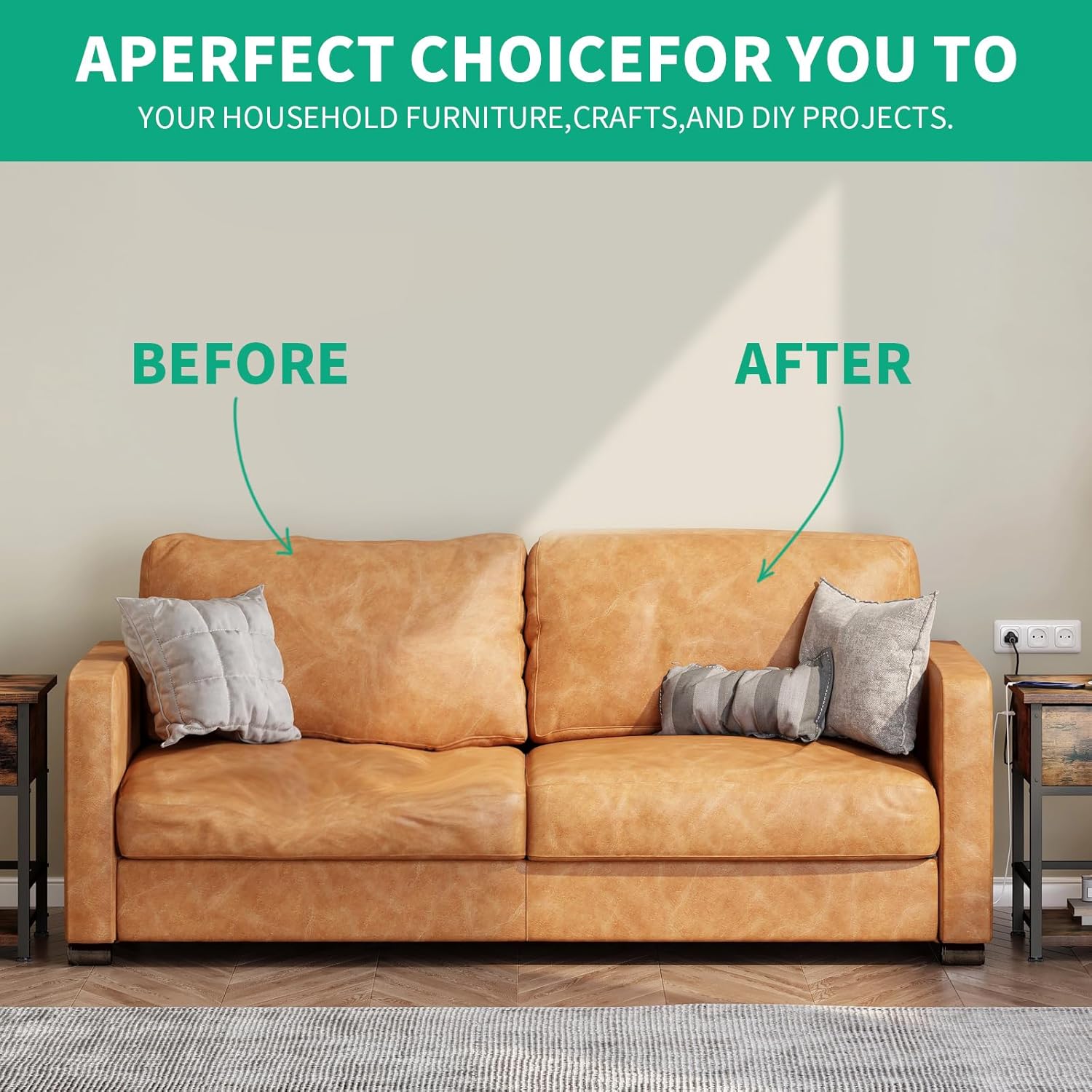 AUCT 23113 - HOMBYS Memory Foam Couch Cushion Replacement, High Density Upholstery Foam Wrapped with Me - Image 4