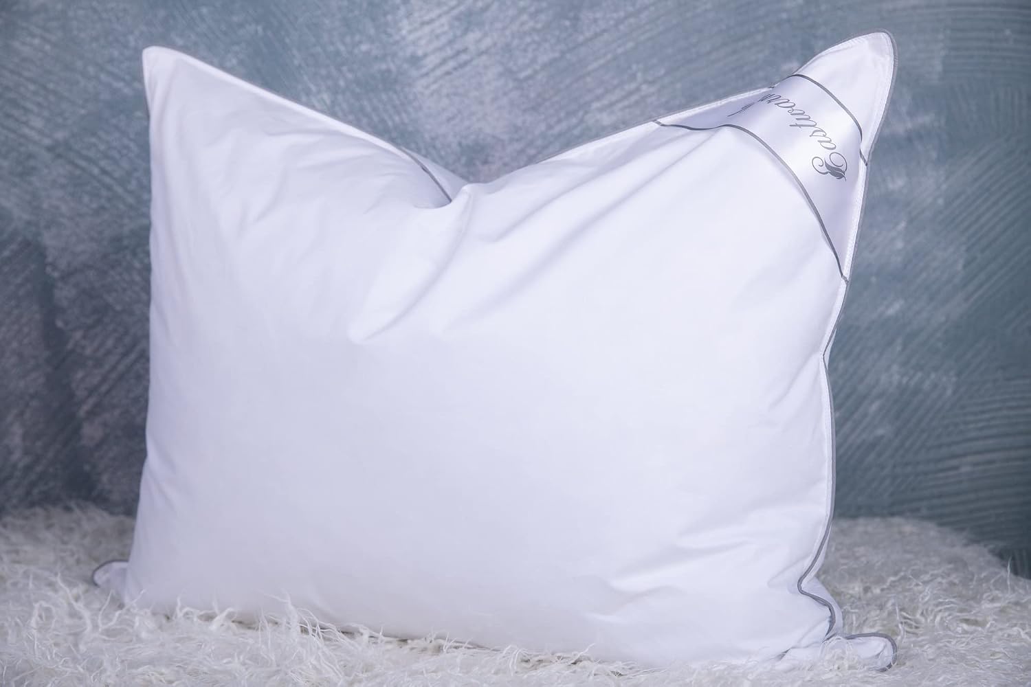 AUCT 23153 - Set of 2 Goose Feather Down Cooling Pillow for Back, Stomach or Side Sleepers 2 Pack,100% - Image 3