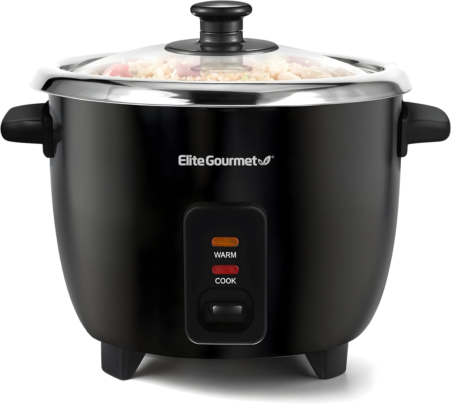 AUCT 23198 - Elite Gourmet ERC006SS 6-Cup Electric Rice Cooker with Stainless Steel Inner Pot, Makes So