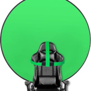 AUCT 23099 - Portable Green Screen Chair, 57 in Greenscreen Backdrop with Stand Double Sided Foldable G
