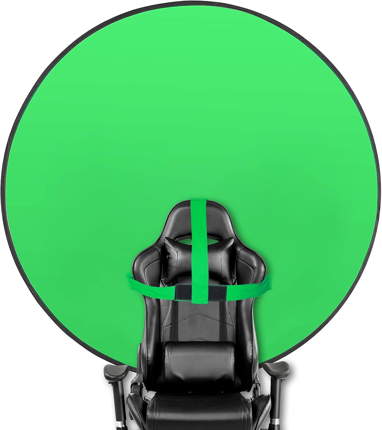 AUCT 23099 - Portable Green Screen Chair, 57 in Greenscreen Backdrop with Stand Double Sided Foldable G