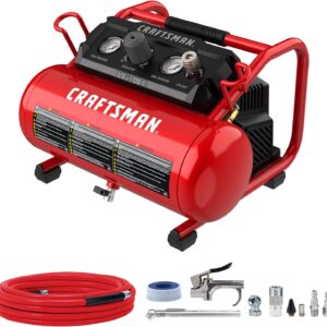 AUCT 23257 - $150 CRAFTSMAN Air Compressor, 2 Gallon Portable Air Compressor 1/3HP Max 125 PSI Oil-Free