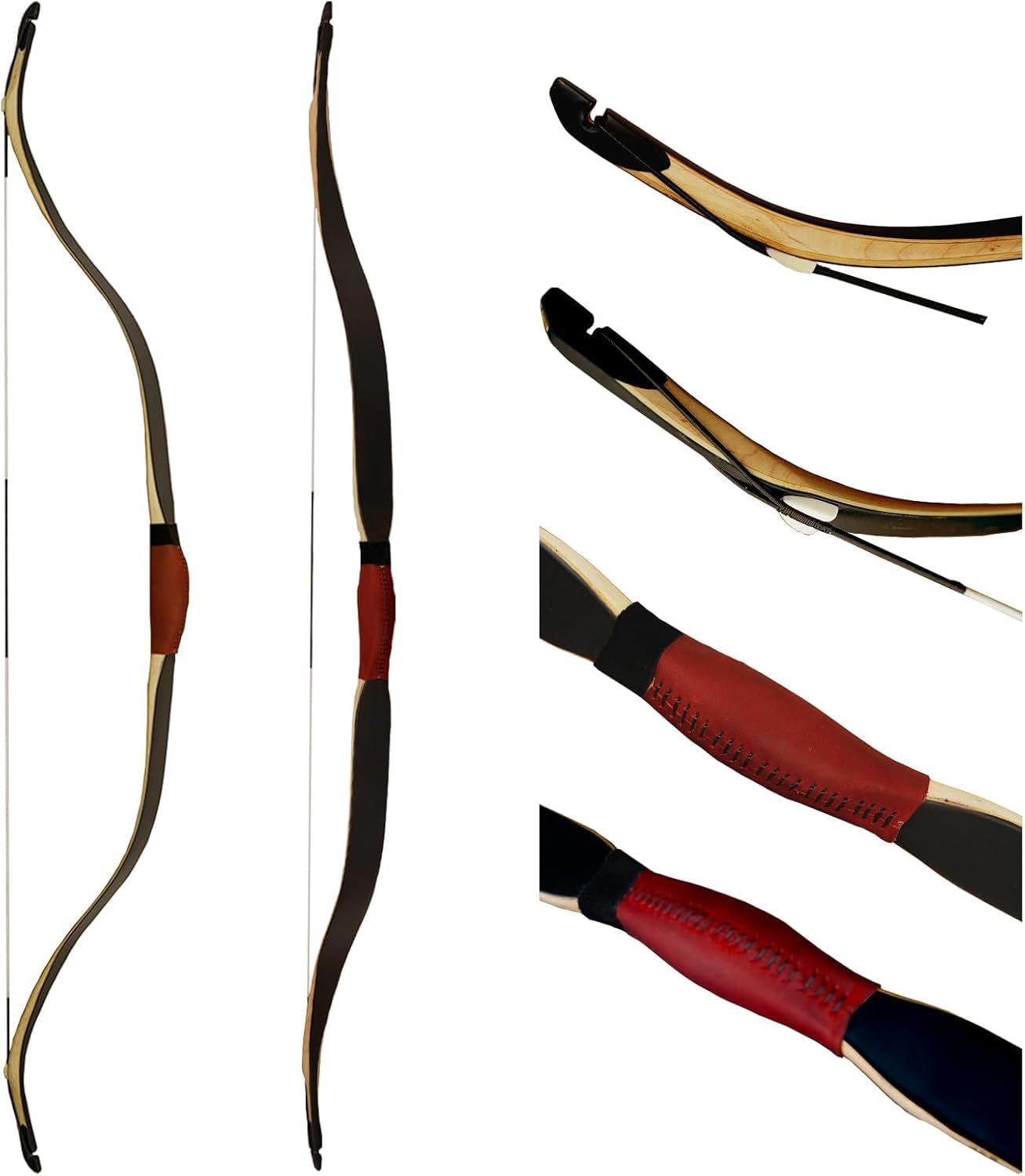 AUCT 22903 - $120 AF Archery 50" Turkish Recurve Bow Traditional Laminated Horse Bow 20-50lbs
