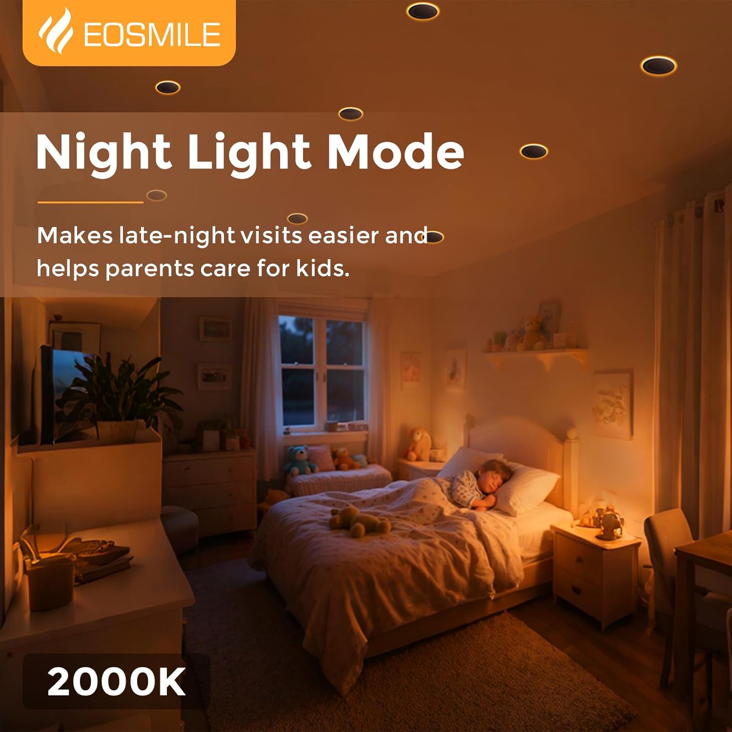 AUCT 24966 - $100 4 Inch 2 Pack Black LED Recessed Lights with Night Light - Image 3
