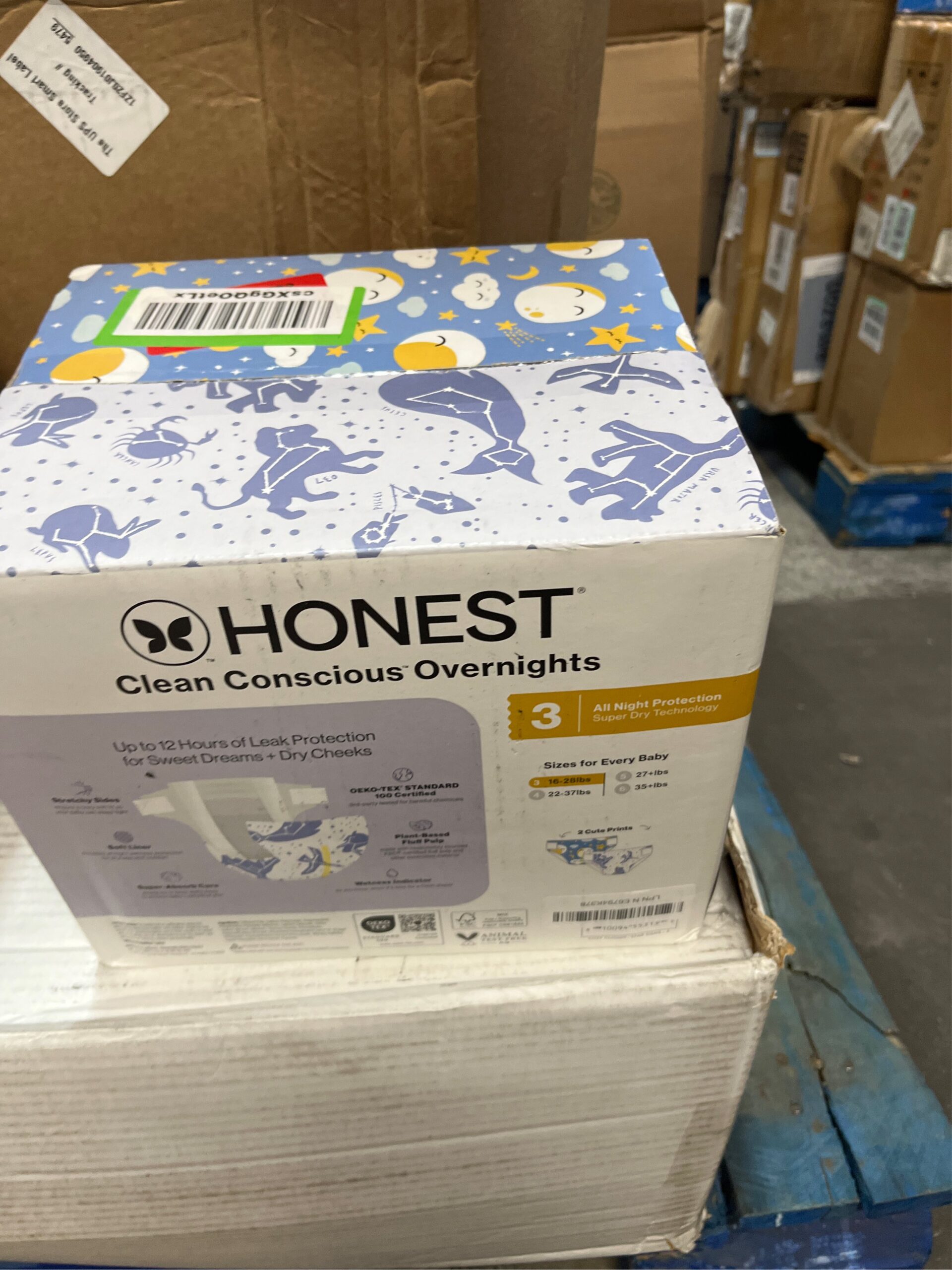 AUCT 22916 - The Honest Company Overnight Diapers, Cozy Cloud, Size 3, 52 Count - Image 5