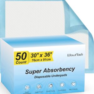 AUCT 23171 - 50 Count 30" x 36" Super Absorbency Disposable Underpads
